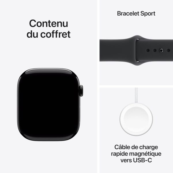61elKcaSIhL._AC_SL1500_ Apple Watch Series 11 GPS 46mm Obsidienne Bracelet Sport Noir