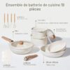 61i+YF4AUjL._AC_SL1500_ Batterie Cuisine 17 Pcs Carote Amovible Blanc Crème | Esprit Mezzogiorno