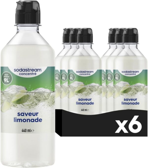 61lwtOe3iIL._AC_SL1200_ Lot de 6 Concentrés SodaStream Limonade 440ml - Préparez jusqu'à 54L