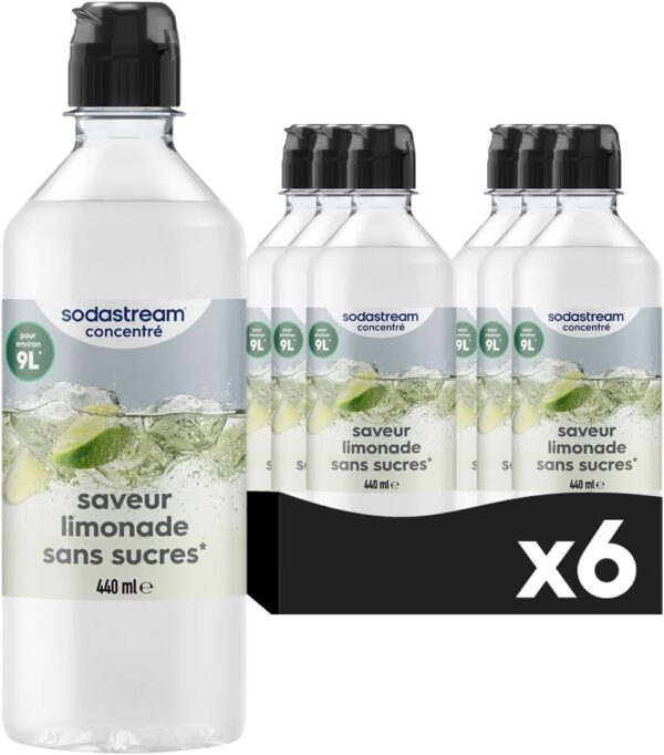61n+AvYQfXL._AC_SL1200_ Lot de 6 Concentrés SodaStream Limonade Sans Sucres 440ml - 54L