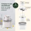 Sorbetière Cuisinart Solo Scoops ICEM10 - Machine à Glace Compacte 475ml