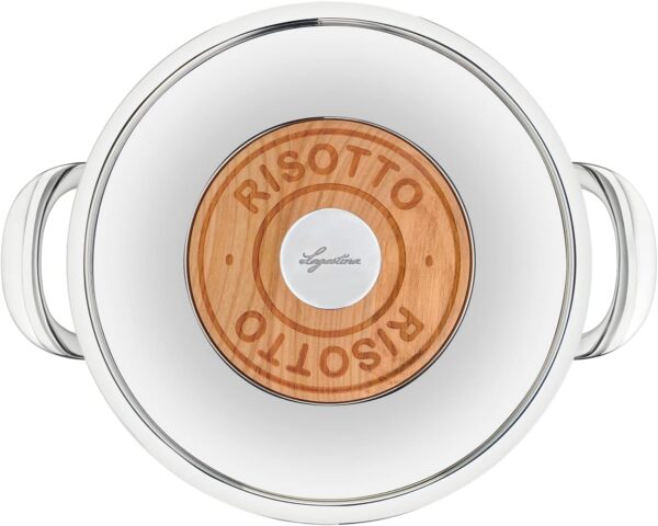 61y8nGEaSLS._AC_SL1500_ Sauteuse à Risotto Lagostina Emozione Ø 24cm | Risottiera Inox & Cerisier