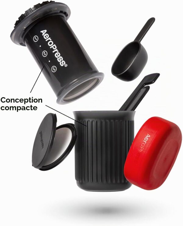 AeroPress Go Cafetière Portable de Voyage 237ml avec Mug Inclus