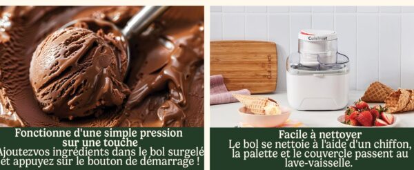 Sorbetière Cuisinart Solo Scoops ICEM10 - Machine à Glace Compacte 475ml