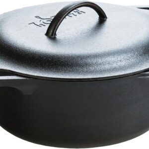 715AOGlg65L._AC_SL1500_ Cocotte en Fonte Naturelle Lodge 6,62L avec Couvercle | Esprit Mezzogiorno | Made in USA