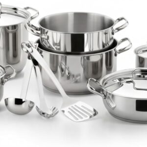 716-chQ-PyL._AC_SL1500_ Batterie de Cuisine Lagostina Sfiziosa 13 Pièces Inox 18/10 - Induction