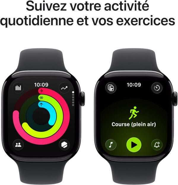 718gmt5KnGL._AC_SL1500_ Apple Watch Series 11 GPS 46mm Obsidienne Bracelet Sport Noir