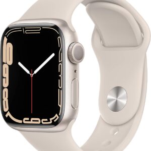 Apple Watch Series 7 GPS 41mm Boîtier Aluminium Lumière Stellaire & Bracelet Sport (Reconditionné)