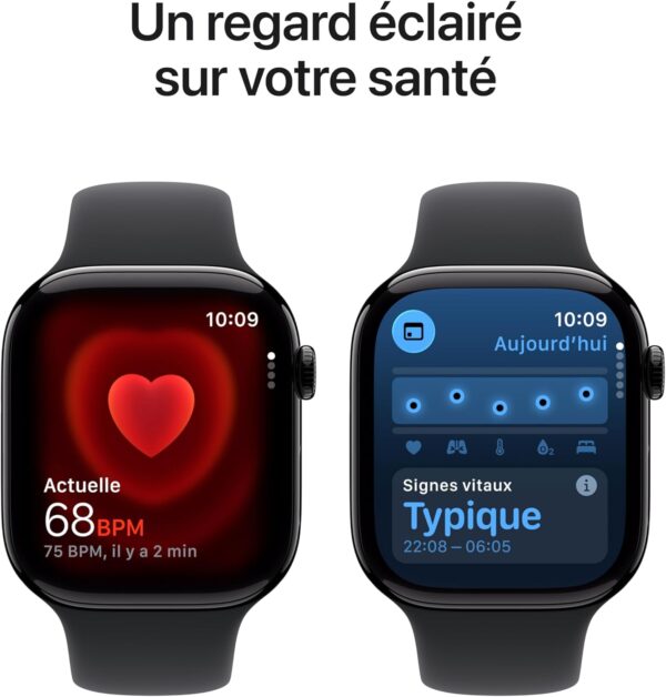 71ECsXPL07L._AC_SL1500_ Apple Watch Series 11 GPS 46mm Obsidienne Bracelet Sport Noir