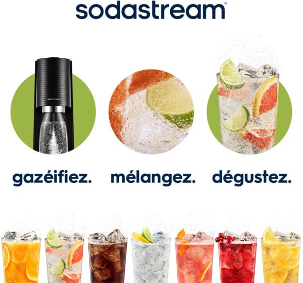 Machine à Eau Pétillante SodaStream Terra Noire | Kit Complet