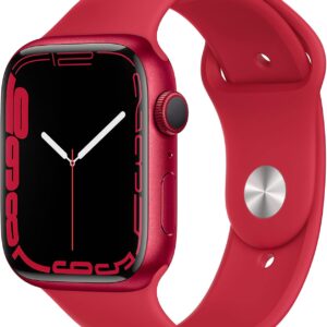 Apple Watch Series 7 GPS 45mm Boîtier Aluminium Rouge Bracelet Sport Rouge (Reconditionné)