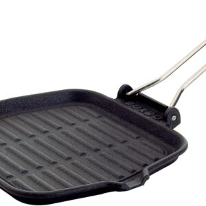 71KijfEW5QL._AC_SL1500_ Ilsa Monodietella Mini Poêle Grill en Fonte Émaillée Induction 20x20 cm | Fabriqué en Italie