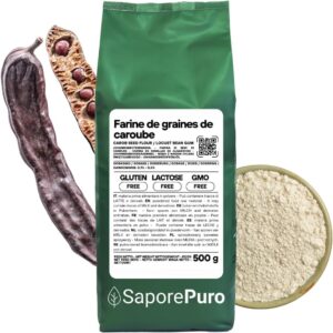 71LQIsSZ66L._AC_SL1080_ Farine de Graines de Caroube SaporePuro 500 g | Liant Glaces Pur