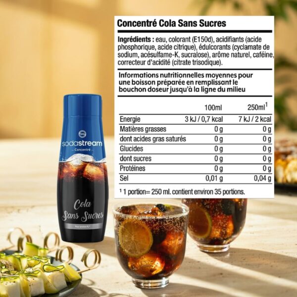 71NTd6RThqL._AC_SL1080_ Concentré SodaStream Cola Sans Sucres 440ml - Préparez 9L de Boisson
