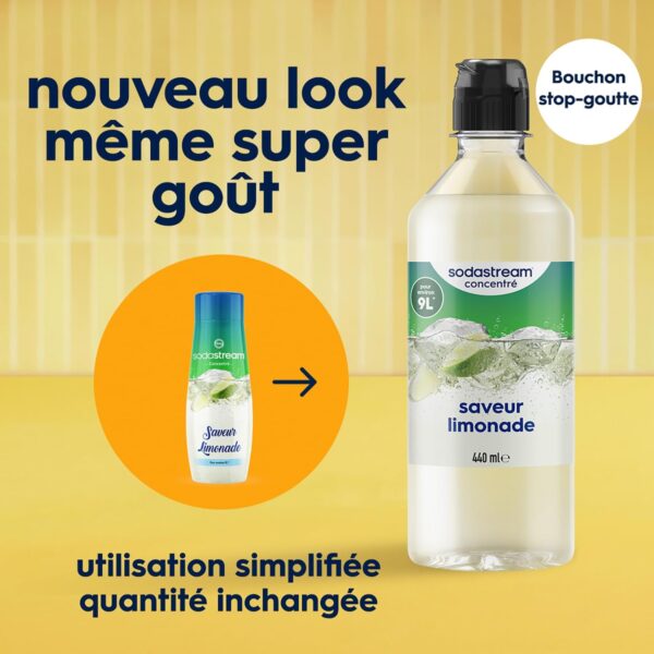 71URUkNYfpL._AC_SL1500_ Lot de 6 Concentrés SodaStream Limonade 440ml - Préparez jusqu'à 54L