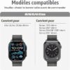 71WSFKjLtPL._AC_SX679_ Bracelet Milanais Titane Hatolove Apple Watch Ultra Series Boucle Parachute