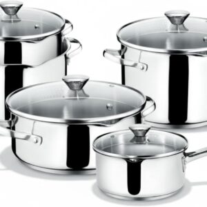 71XIBBEhA5L._AC_SL1500_ Batterie de Cuisine Lagostina Smart 9 Pièces Inox 18/10 - Induction