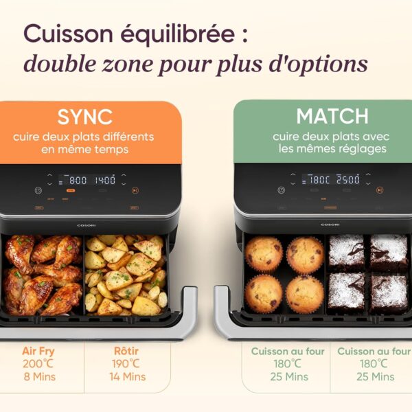 71eyPyh-o+L._AC_SL1500_ Cosori Air Fryer TwinFry 10L (2800W) - Friteuse sans Huile DualZone