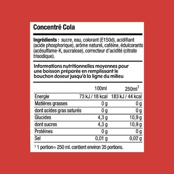 Lot de 6 Concentrés SodaStream Cola 440ml - Préparez jusqu'à 54L