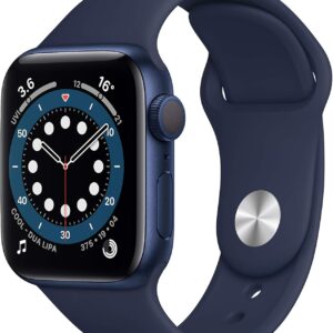 Apple Watch Series 6 GPS 40mm Boîtier Aluminium Bleu Bracelet Sport Bleu Marine (Reconditionné)