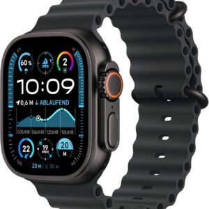 Apple Watch Ultra 2 GPS Cellular 49mm Boîtier Titane Bracelet Ocean Noir (Reconditionné)