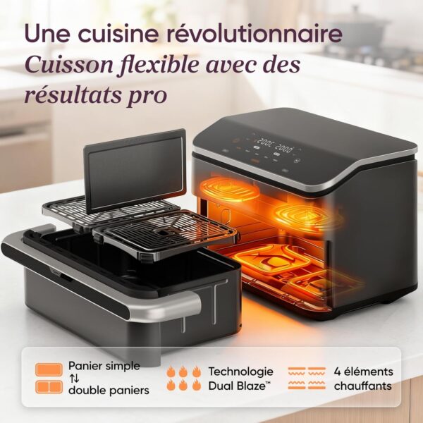 71vspWJUPoL._AC_SL1500_ Cosori Air Fryer TwinFry 10L (2800W) - Friteuse sans Huile DualZone