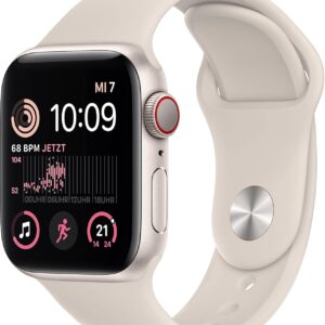 Apple Watch SE 2e gen GPS + Cellular 40mm Boîtier Aluminium Lumière Stellaire (Reconditionné)