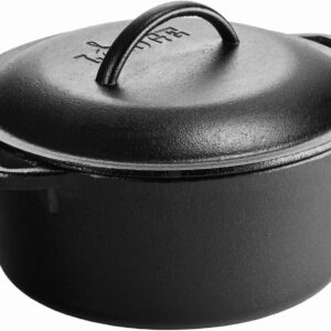 71ymbUO+TyL._AC_SL1500_ Cocotte en Fonte Naturelle Lodge 4,7L avec Couvercle | Esprit Mezzogiorno | Made in USA