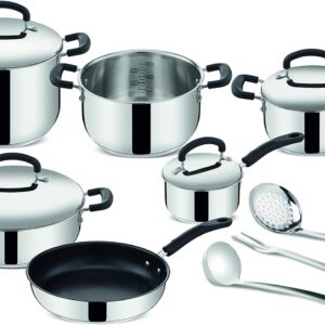 71z+2SHCNzL._AC_SL1500_ Batterie de Cuisine Inox Lagostina Pratica 13 Pcs | Induction & Four