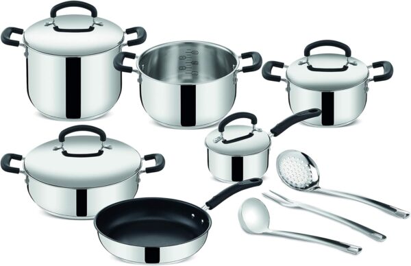 71z+2SHCNzL._AC_SL1500_ Batterie de Cuisine Inox Lagostina Pratica 13 Pcs | Induction & Four
