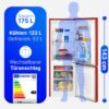 Bomann KG 320 Réfrigérateur Congélateur Rouge 175L 230V