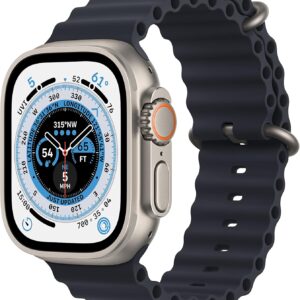 Apple Watch Ultra GPS + Cellular 49 mm Boîtier Titane & Bracelet Océan Minuit (Reconditionné)