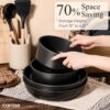 818ayLQggDL._AC_SL1500_ Batterie Cuisine 17 Pcs Carote Poignée Amovible Noir | Esprit Mezzogiorno