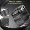 81E+1qgzdmL._AC_SX679_ Bracelet Milanais Titane Hatolove Apple Watch Ultra Series Boucle Parachute