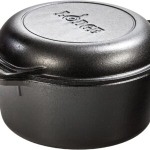 81Ju6WrYHNL._AC_SL1500_ Cocotte Double en Fonte Lodge 4,7L avec Couvercle Poêle 26cm | Esprit Mezzogiorno | Made in USA