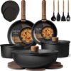 81TWTP2WyvL._AC_SL1500_ Batterie Cuisine 17 Pcs Carote Poignée Amovible Noir | Esprit Mezzogiorno