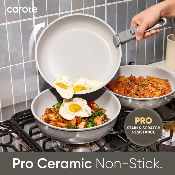 81dWQjpa12L._AC_SL1500_ Batterie Cuisine 25 Pcs Carote Céramique Amovible Gris | Esprit Mezzogiorno