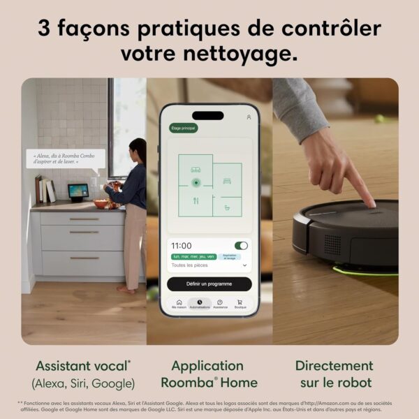 81gERCsCvFL._AC_SL1500_ iRobot Roomba Plus 516 Combo Robot Aspirateur Laveur Noir 22KPa