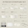 81szXcCVcdL._AC_SL1500_ Batterie Cuisine 11 Pcs Carote Granit Blanc Amovible | Esprit Mezzogiorno