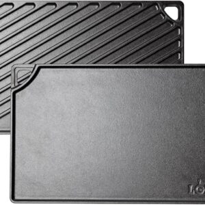 91J7kh3d0aL._AC_SL1500_ Plaque de Cuisson Réversible en Fonte Lodge : Plancha et Grill 2-en-1 (42x24cm)
