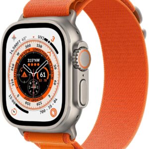 Apple Watch Ultra GPS + Cellular 49mm Boîtier Titane Boucle Alpine Orange (Reconditionné)