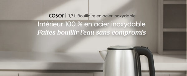 d99ea012-2cf4-4bc1-b4cc-d57fb781c56c.__CR0,0,1464,600_PT0_SX1464_V1___ Bouilloire Électrique COSORI Inox 1,7L 2200W - Sans Plastique avec L'Eau