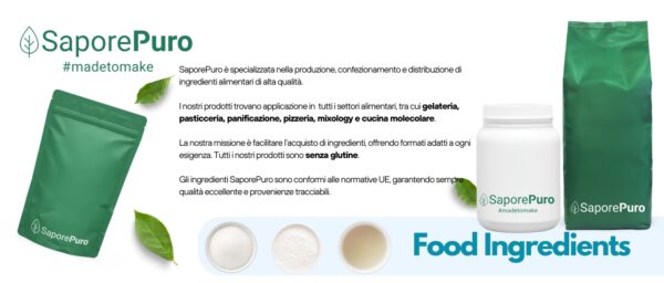Stabilisateur Naturel Glaces et Sorbets SaporePuro 50g | Neutre 5CF Italie
