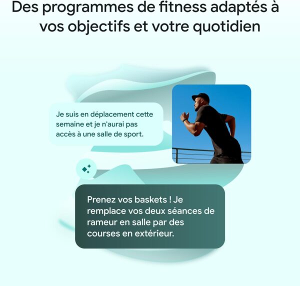 Google Fitbit Air Lavande – Tracker d'Activité et Suivi Cardiaque IA