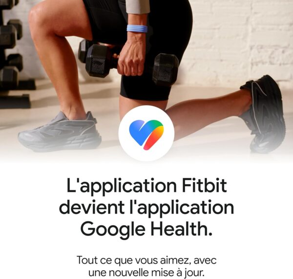 Google Fitbit Air Lavande – Tracker d'Activité et Suivi Cardiaque IA