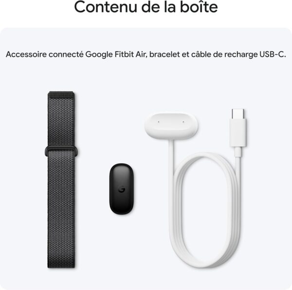 Google Fitbit Air Lavande – Tracker d'Activité et Suivi Cardiaque IA