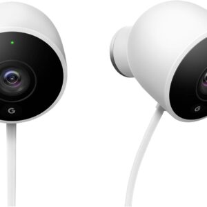 Google Nest Cam Extérieur Filaire Lot de 2 – Caméras Sécurité 1080p
