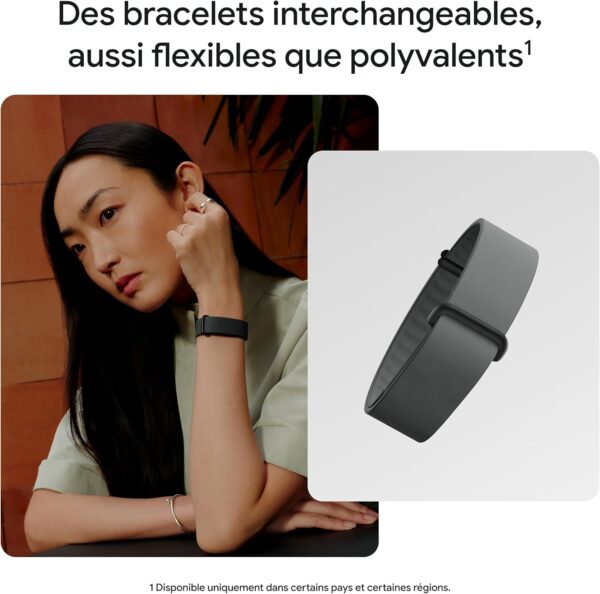 Google Fitbit Air Lavande – Tracker d'Activité et Suivi Cardiaque IA