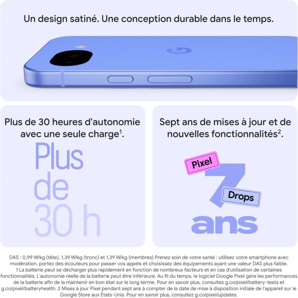 81-CtYYkOGL._AC_SL1500_ Google Pixel 10a Noir Volcanique 128GB – Smartphone Android 5G