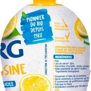 Jus de Citron Cuisine Bio BJORG Flacon 20cl Sicile : Faut-il l'Acheter ? Notre Avis